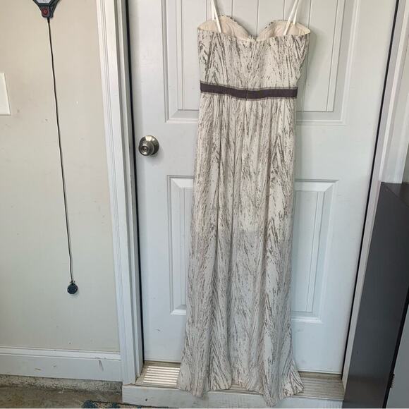 BCBGMAXAZRIA silk amber‎ column strapless maxi dress size 0 wedding guest - Picture 4 of 7